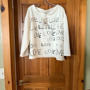 RARE SOLD OUT Magnolia Pearl Love Amor Nago Sweatshirt in True, Original Tags